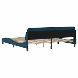 Rám postele Dover modrý 200 x 200 cm samet - obrázek 6