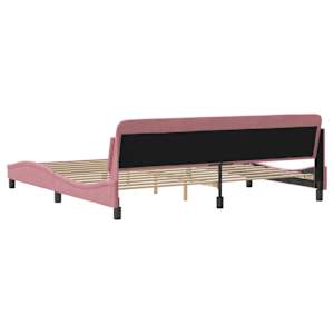 Rám postele Dover růžový 200x200 cm samet - obrázek 6