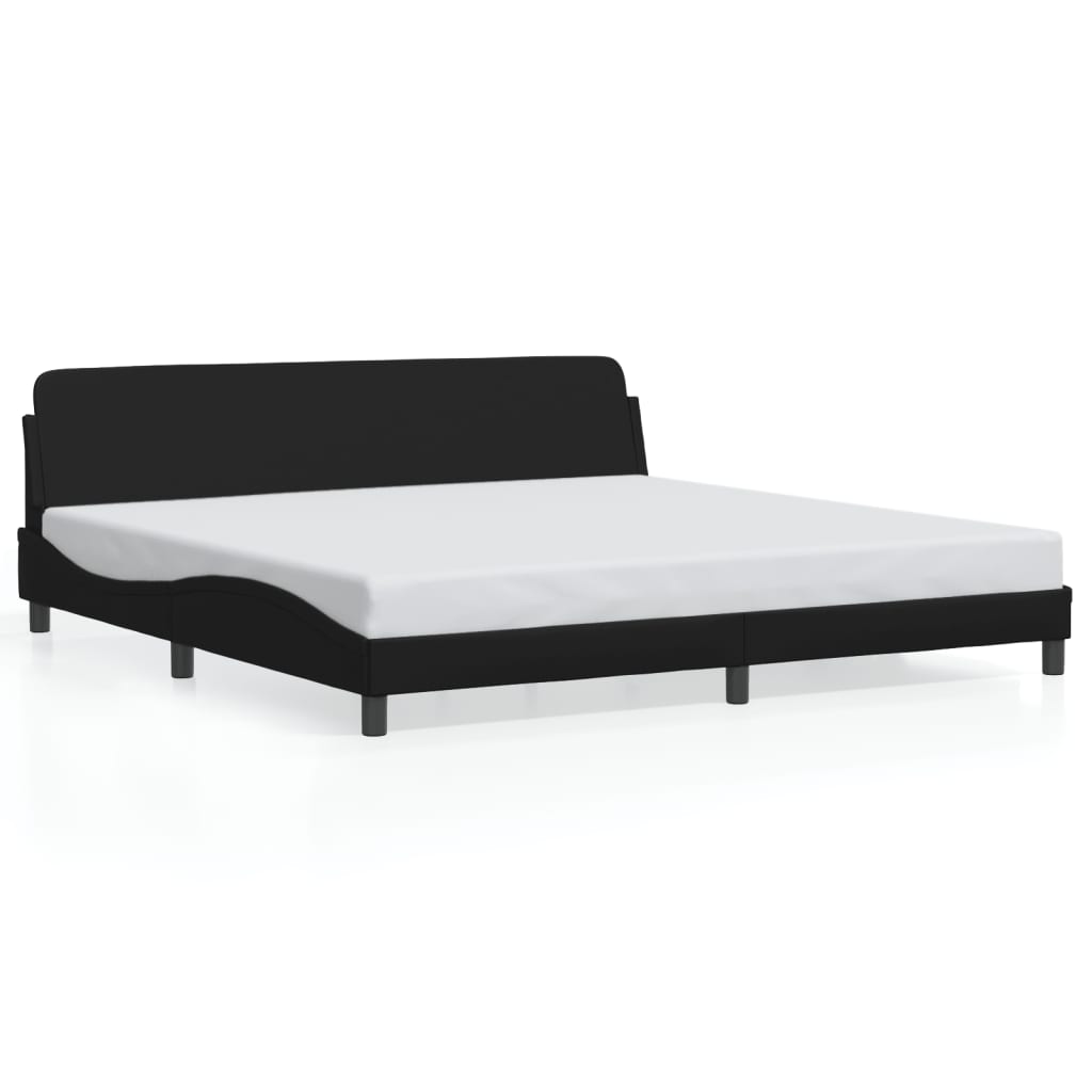 Okvir za krevet s uzglavljem crni 200×200 cm od umjetne kože Kreveti i dodaci za krevete Naručite namještaj na deko.hr