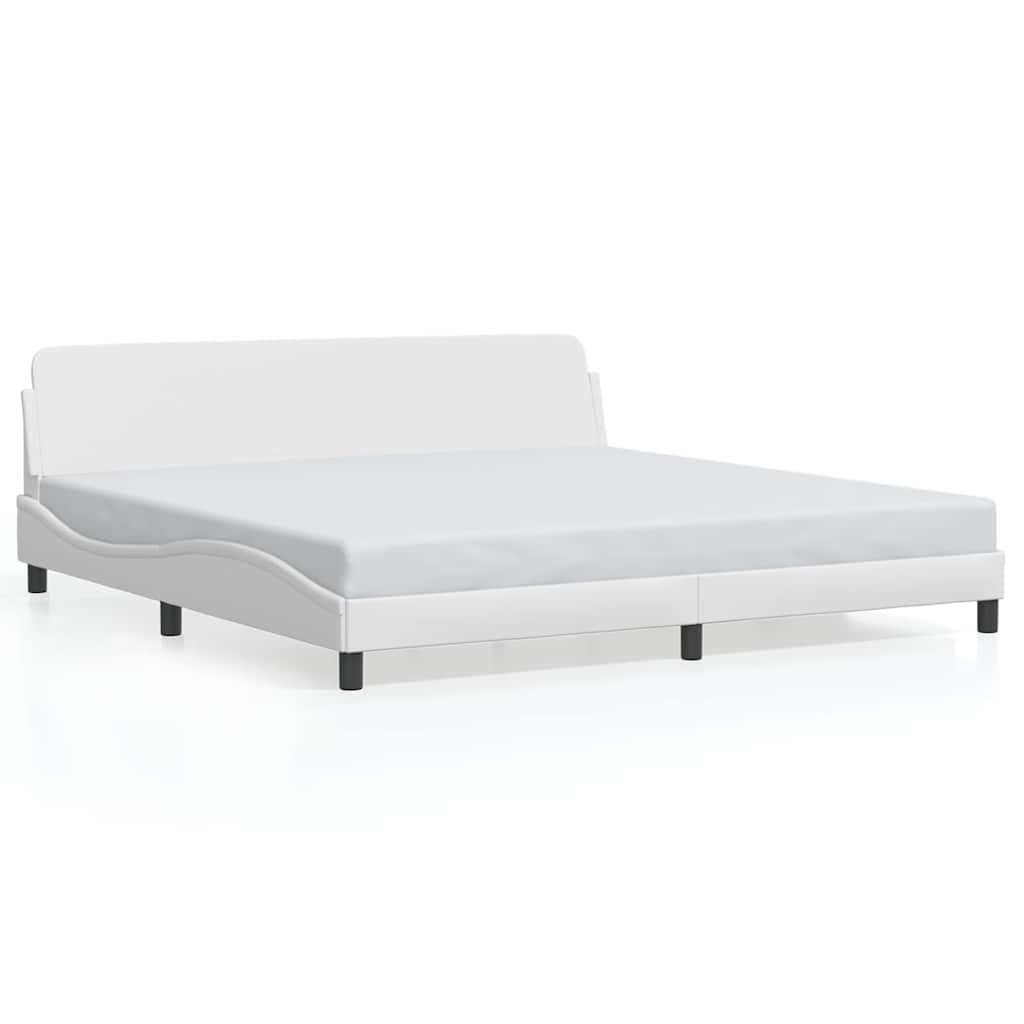vidaXL Bedframe "Dover" kunstleer wit 200x200 cm, foto 3