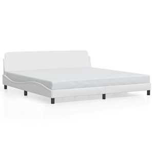 Rám postele Dover bílý 200x200 cm umělá kůže - obrázek 2