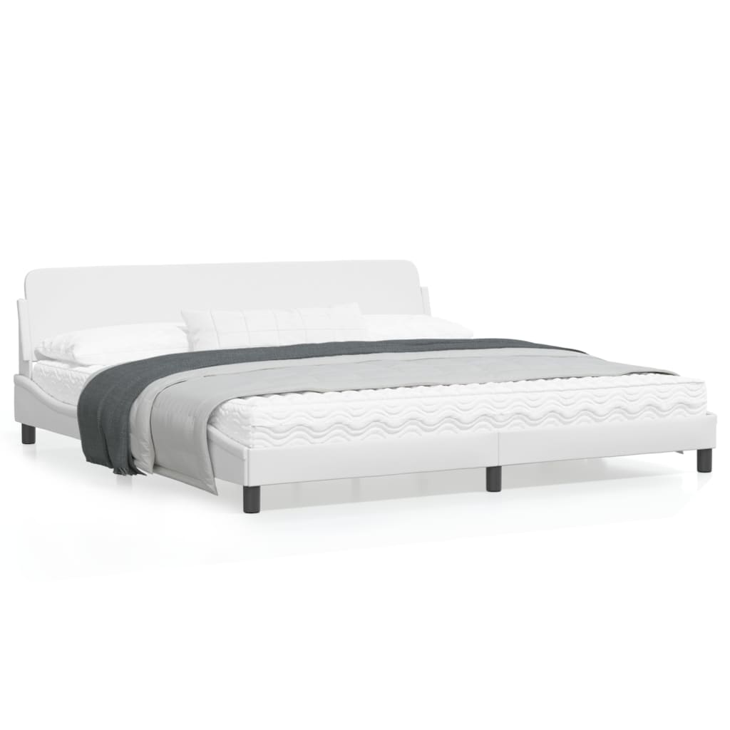 Okvir za krevet s uzglavljem bijeli 200×200 cm od umjetne kože Kreveti i dodaci za krevete Naručite namještaj na deko.hr