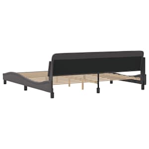 Rám postele Dover šedý 200x200 cm umělá kůže - obrázek 6