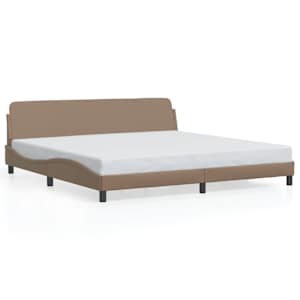 Rám postele Dover cappuccino 200x200 cm umělá kůže - obrázek 2