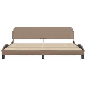 Rám postele Dover cappuccino 200x200 cm umělá kůže - obrázek 4