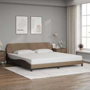 Rám postele Dover cappuccino 200x200 cm umělá kůže - obrázek 1