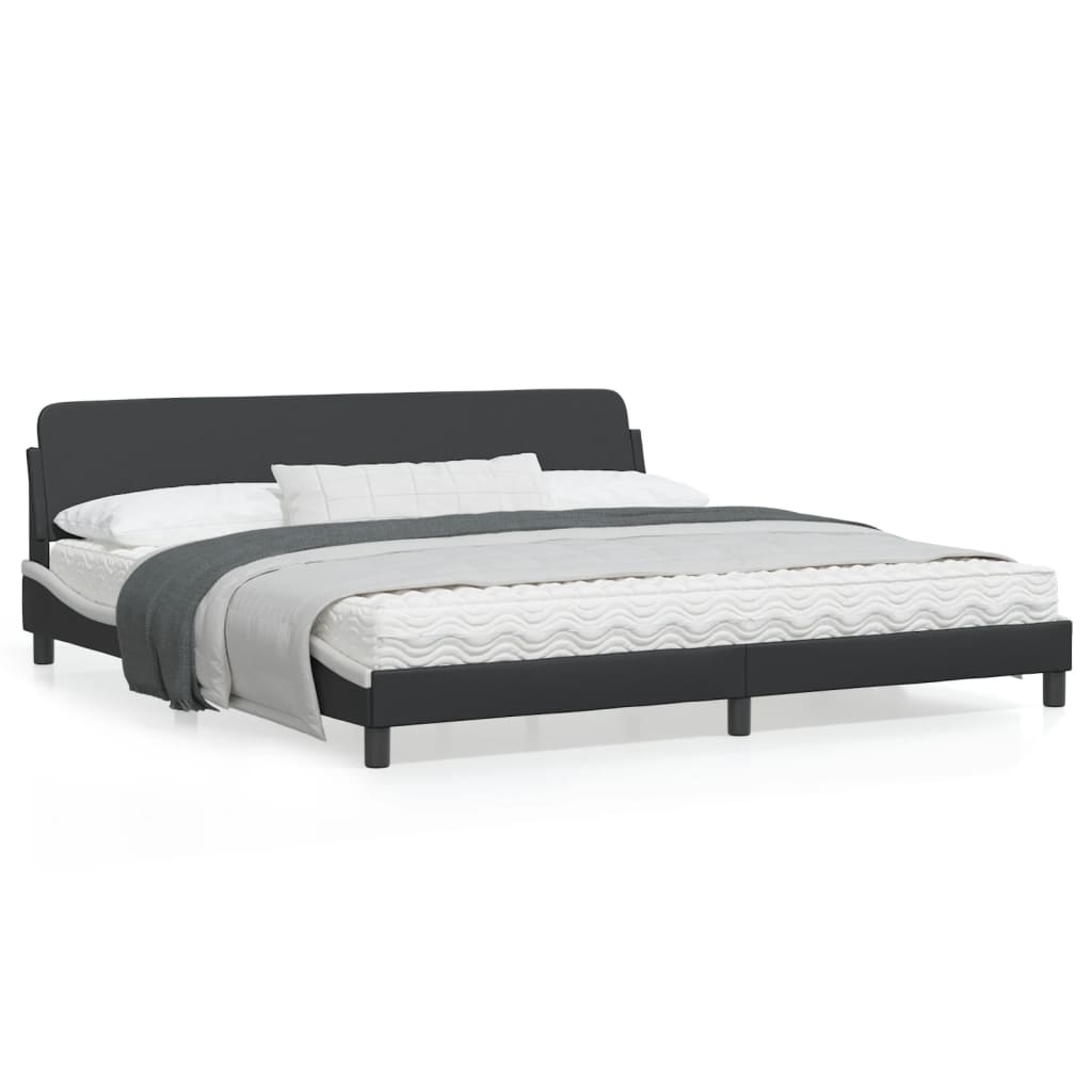 Okvir za krevet s uzglavljem crno-bijeli 200x200cm umjetna koža Kreveti i dodaci za krevete Naručite namještaj na deko.hr
