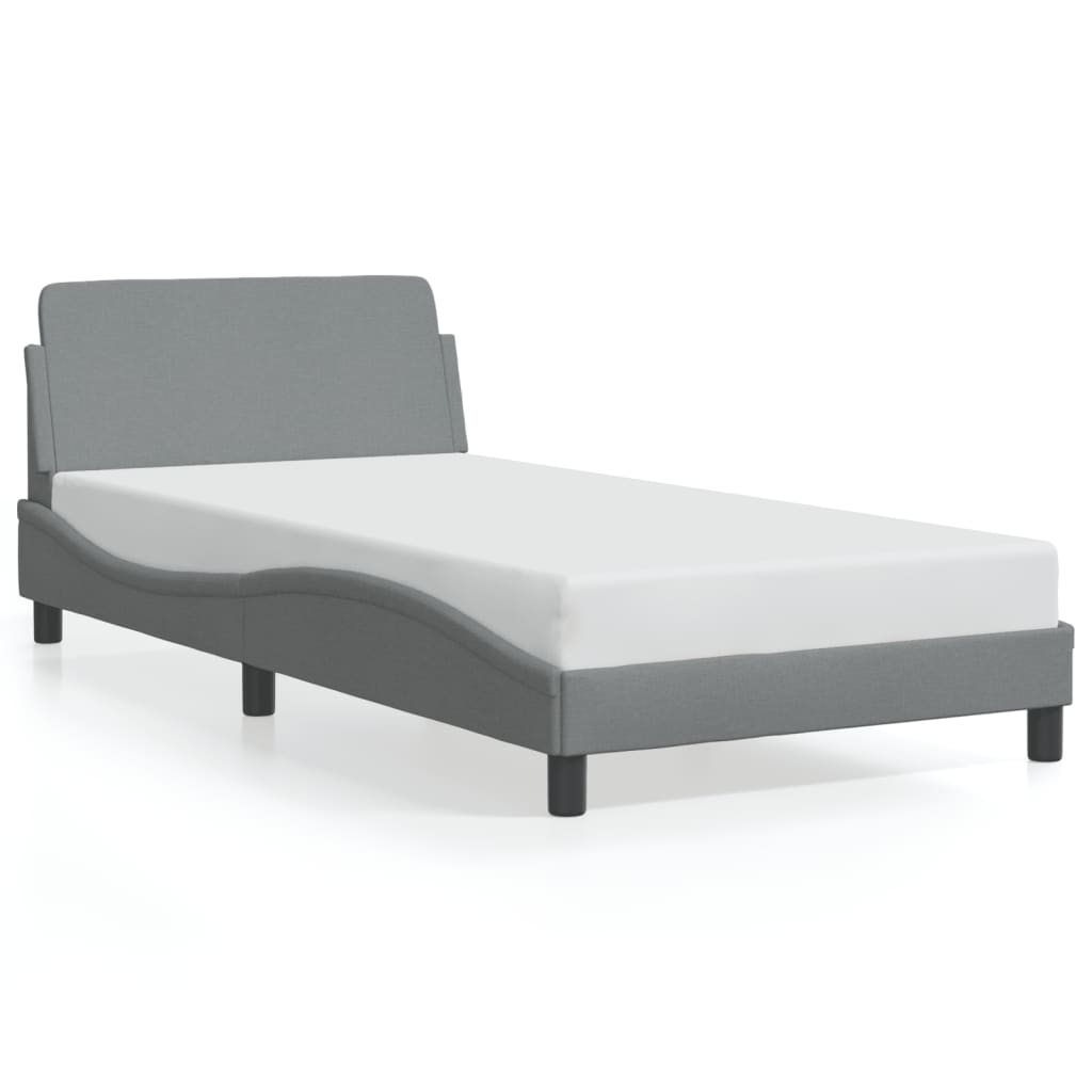 VidaXL Bed Frame Without Mattress Light Gray 39.4x74.8 Fabric