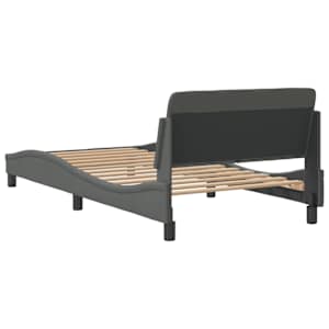 Rám postele Dover tmavě šedý 100 x 203 cm textil - obrázek 6