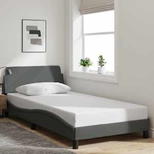Posteljni okvir Dover temno siv 100x203 cm tkanina