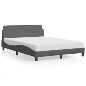 Rám postele Dover tmavě šedý 137 x 190 cm textil - obrázek 2