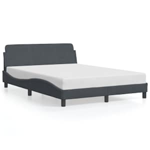 Rám postele Dover tmavě šedý 137 x 190 cm samet - obrázek 2