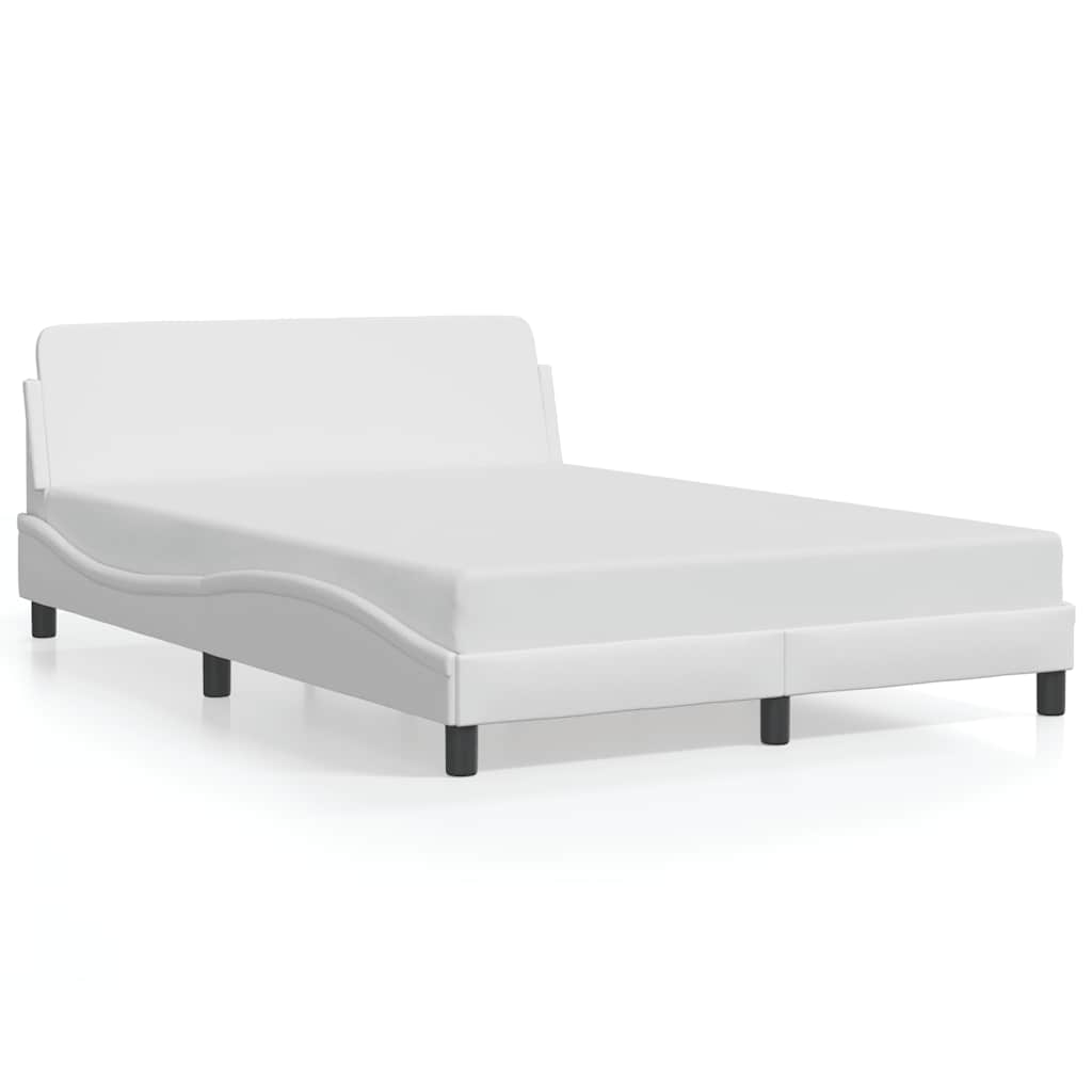 E-shop vidaXL Rám postele Dover biely 137x190 cm umelá koža