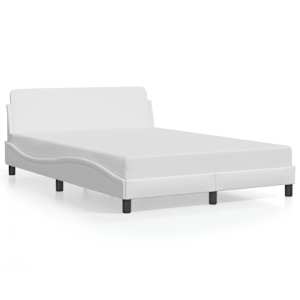 Rám postele Dover bílý 137 x 190 cm umělá kůže - obrázek 2