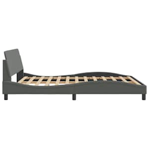 Rám postele Dover tmavě šedý 152 x 203 cm textil - obrázek 5