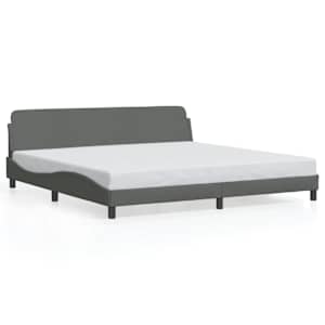 Rám postele Dover tmavě šedý 193 x 203 cm textil - obrázek 2