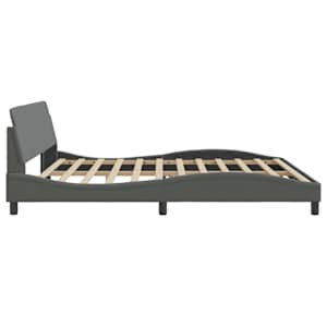 Rám postele Dover tmavě šedý 193 x 203 cm textil - obrázek 5