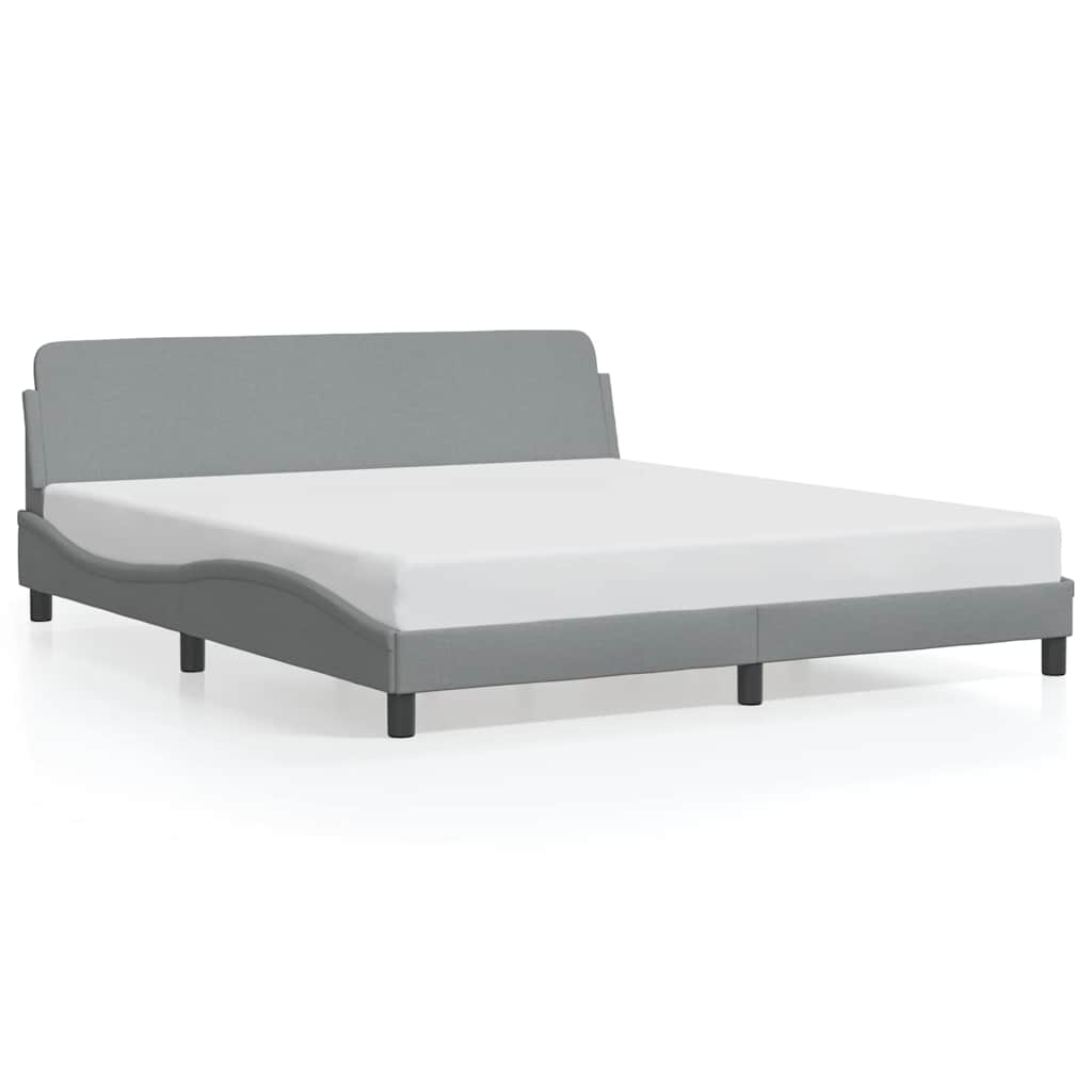 E-shop vidaXL Rám postele Dover bledosivý 183x213 cm látka