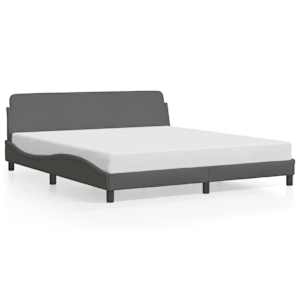 Rám postele Dover tmavě šedý 183 x 213 cm textil - obrázek 2