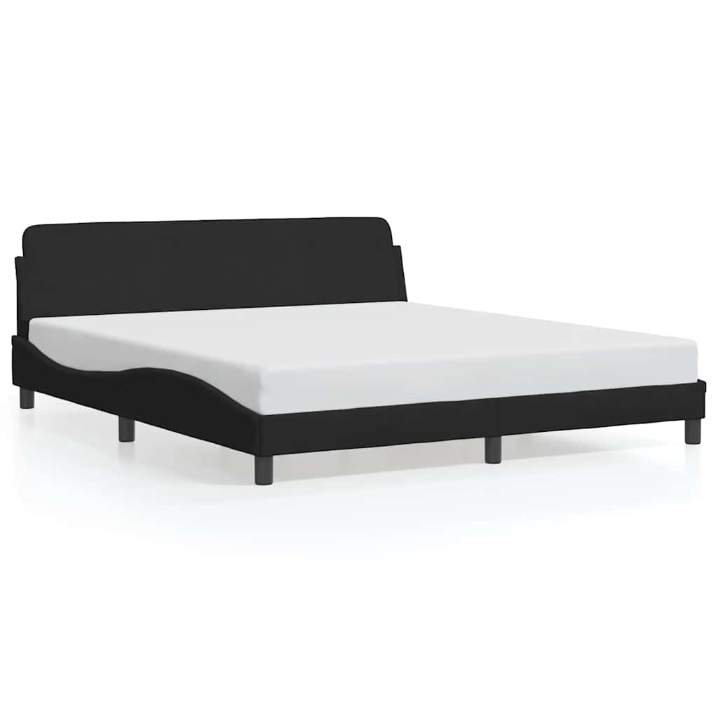 E-shop vidaXL Rám postele Dover čierny 183x213 cm umelá koža