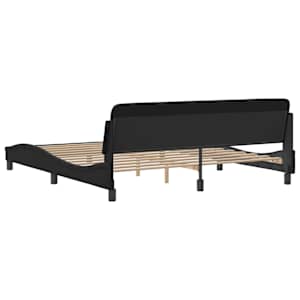 Rám postele Dover černý 183 x 213 cm umělá kůže - obrázek 6