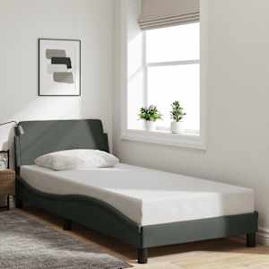 Posteljni okvir Dover temno siv 90x190 cm blago