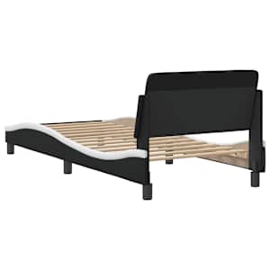 Rám postele Dover černý a bílý 90x190 cm umělá kůže - obrázek 6