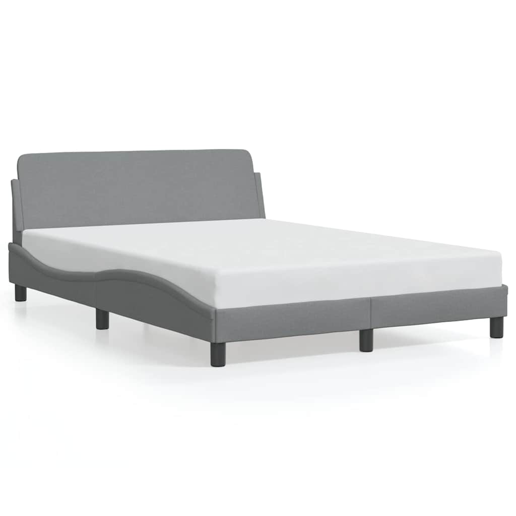 Posteljni okvir Dover svetlo siv 135x190 cm blago - slika 2