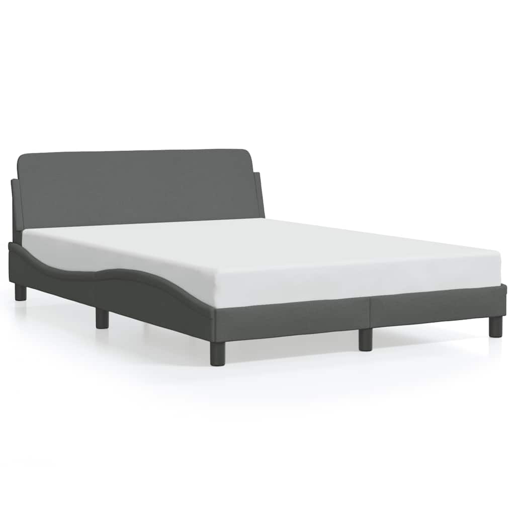 Posteljni okvir Dover temno siv 135x190 cm blago - slika 2