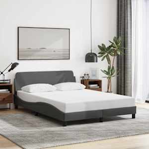 Posteljni okvir Dover temno siv 135x190 cm blago