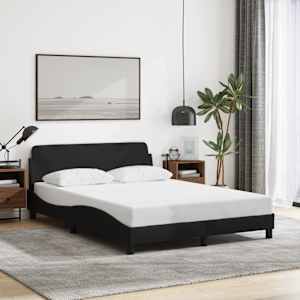 Posteljni okvir Dover črne barve 135x190 cm blago