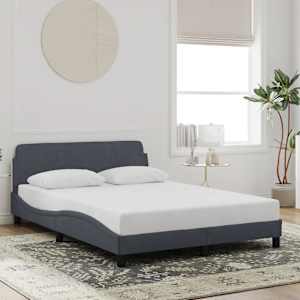 Posteljni okvir Dover temno siv 135x190 cm žamet