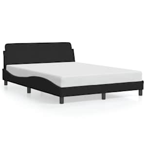 Posteljni okvir Dover črne barve 135x190 cm žamet