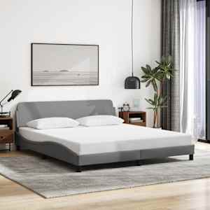 Posteljni okvir Dover svetlo siv 180x200 cm blago