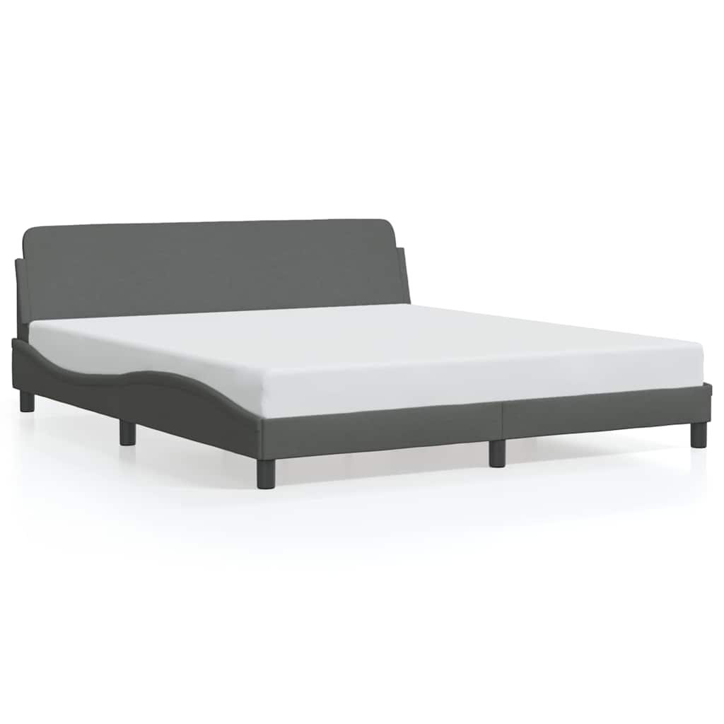 Posteljni okvir Dover temno siv 180x200 cm blago - slika 2