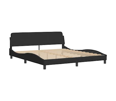 vidaXL Bed Frame "Dover" Black 180x200 cm Super King Velvet