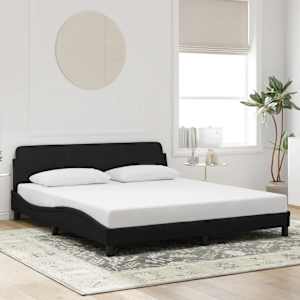 Posteljni okvir Dover črne barve 180x200 cm žamet