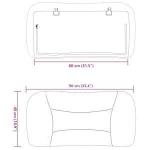 Polštář na čelo postele Hvar tmavě šedý 80 cm textil - obrázek 10