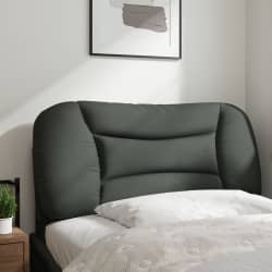 vidaXL Pol&scaron;t&aacute;ř na čelo postele Hvar tmavě &scaron;ed&yacute; 80 cm textil