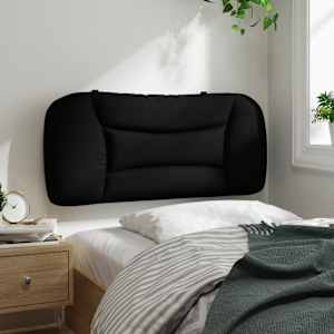 Polštář na čelo postele Hvar černý 80 cm textil - obrázek 4