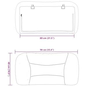 Polštář na čelo postele Hvar taupe 80 cm textil - obrázek 10