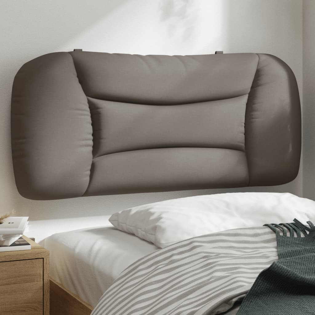 vidaXL Pernă pentru tăblie de pat, gri taupe, 80 cm, material textil
