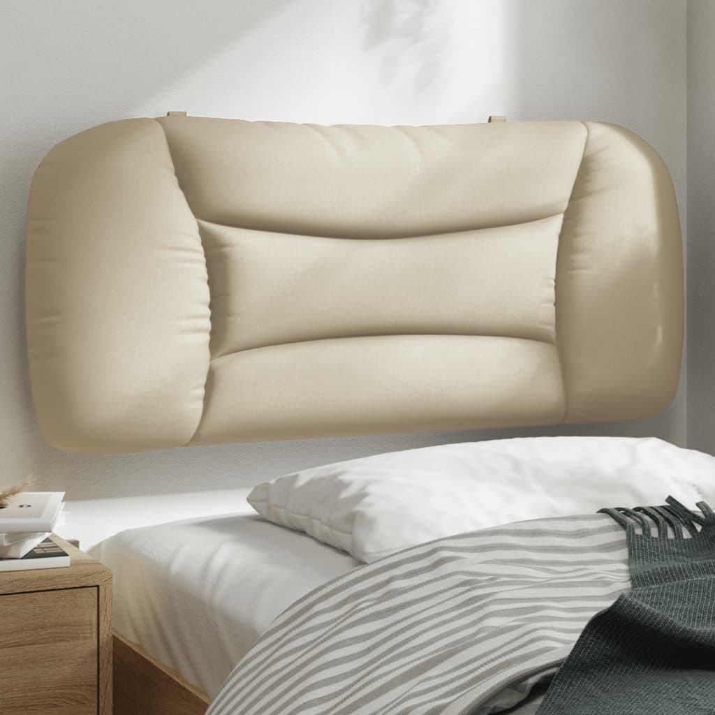 vidaXL Pernă pentru tăblie de pat, crem, 80 cm, material textil