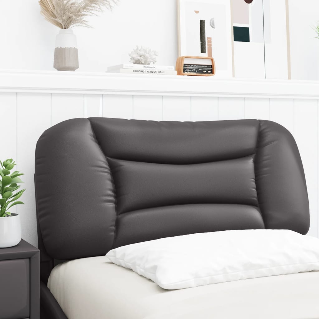 Thumbnail - vidaXL Kopfteil-Kissen "Hvar" Grau 80 cm Kunstleder