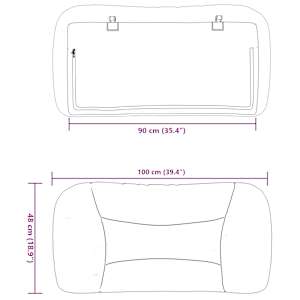 Polštář na čelo postele Hvar světle šedý 90 cm textil - obrázek 10