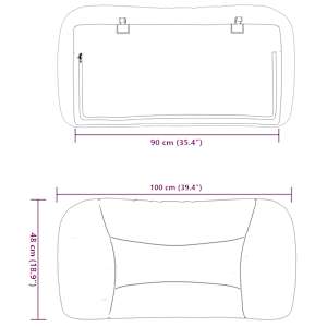 Polštář na čelo postele Hvar tmavě šedý 90 cm textil - obrázek 10