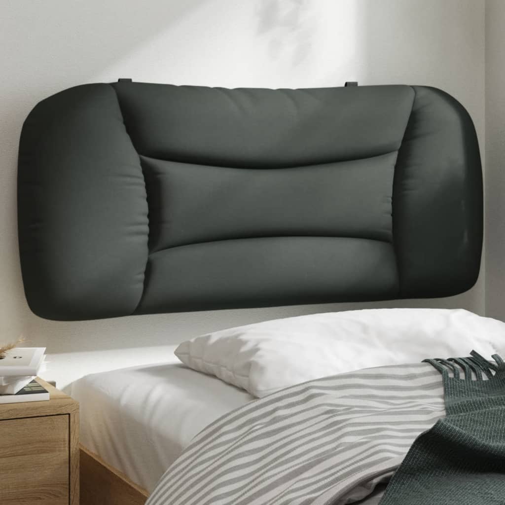 vidaXL Kopfteil-Kissen "Hvar" Dunkelgrau 90 cm Stoff
