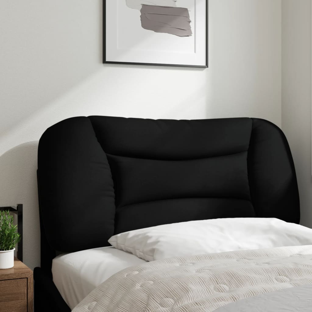 vidaXL Hoofdbordkussen 90 cm stof zwart afbeelding