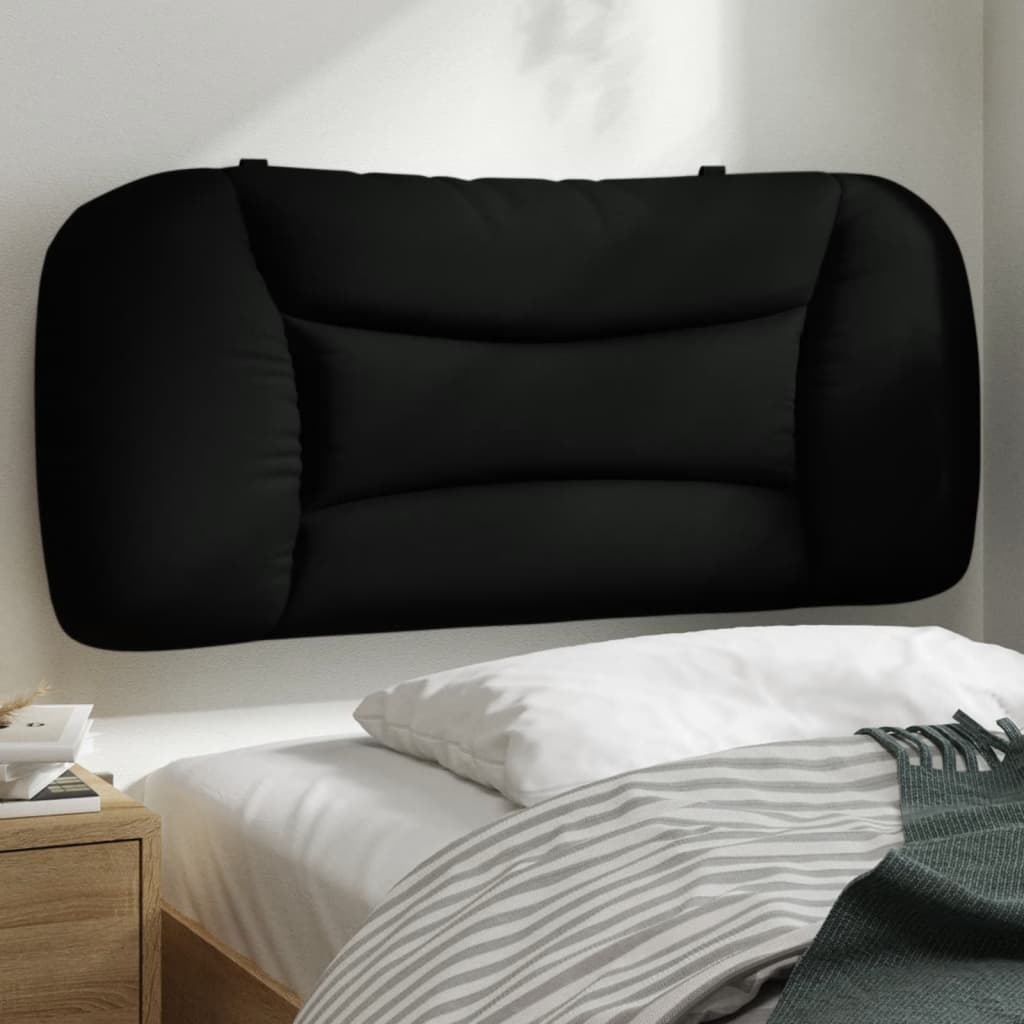 vidaXL Kopfteil-Kissen "Hvar" Schwarz 90 cm Stoff
