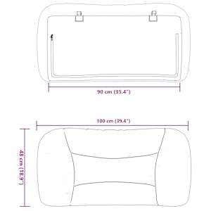 Polštář na čelo postele Hvar modrý 90 cm textil - obrázek 10
